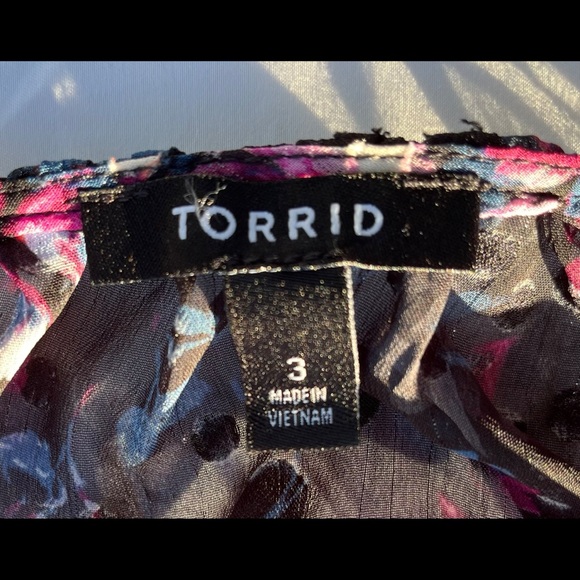 Worn Once--Black Floral Dotted Trench Duster Open-Tunic/Cardigan - Picture 3 of 15